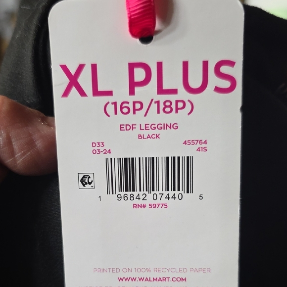 Justice Classic Black Girls Leggings NWT 16/18 Plus - Picture 5 of 5